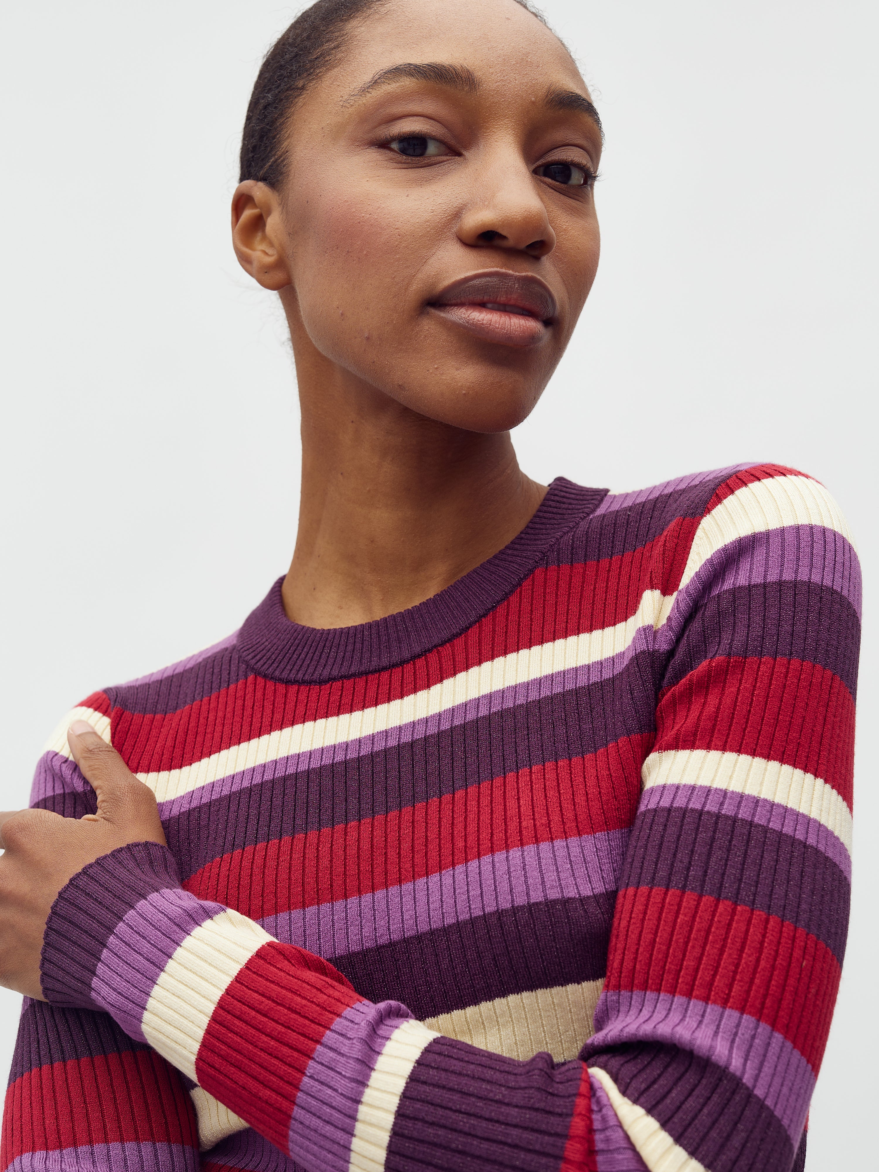 Minnie_Blackberry Wine Stripe_Model_1