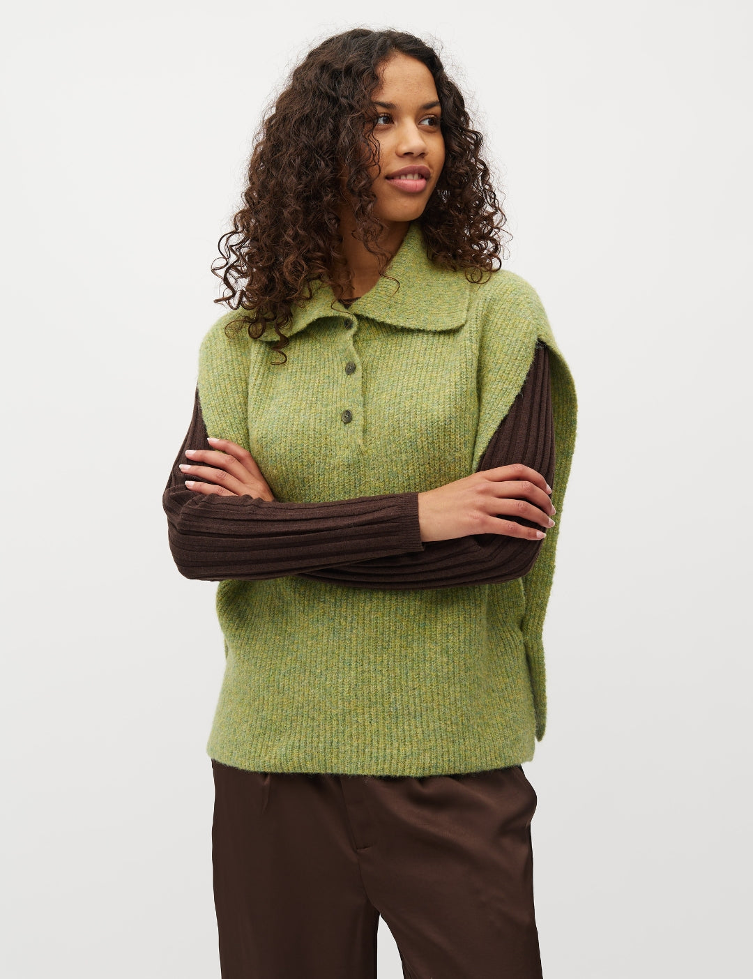 Tristiana-M_Lime Melange_Model_0