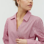 Gerri-M_Pink Bordeaux Stripe_Model_1