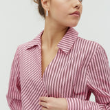 Gerri-M_Pink Bordeaux Stripe_Model_1