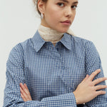 Loutro-M_Navy Blue Check_Model_1